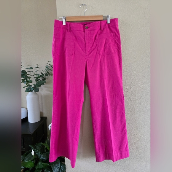 J. Crew Pink Wide-Leg Pants - Picture 1 of 8